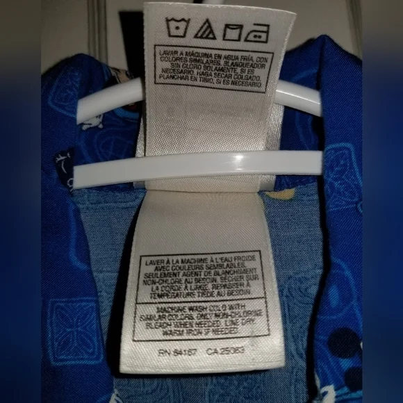 Disney Mickey Mouse Hawaiian Short Sleeve Button Up Shirt Kids Size 10/12 - Picture 3 of 12